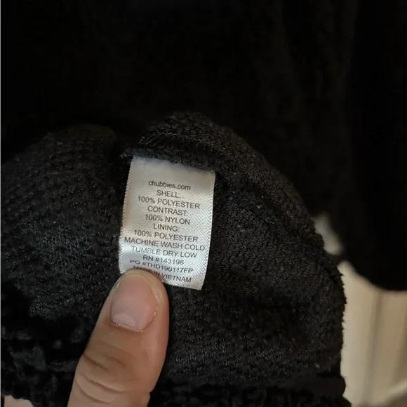 Chubbies black sherpa hoodie size medium - Picture 6 of 6